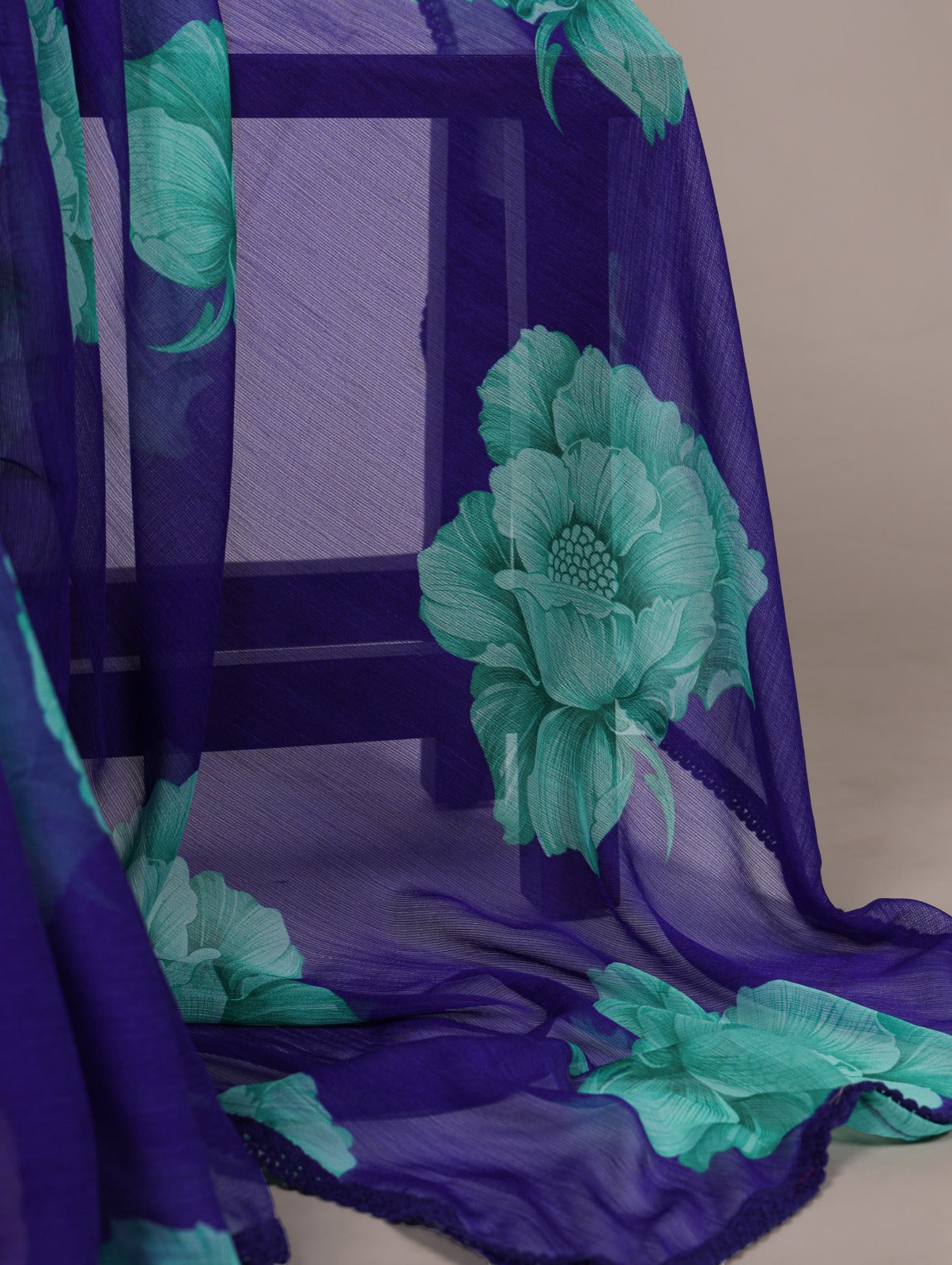 Kayatri New Trendy Chiffon Saree with Lace Border and Matching Banglory Blouse