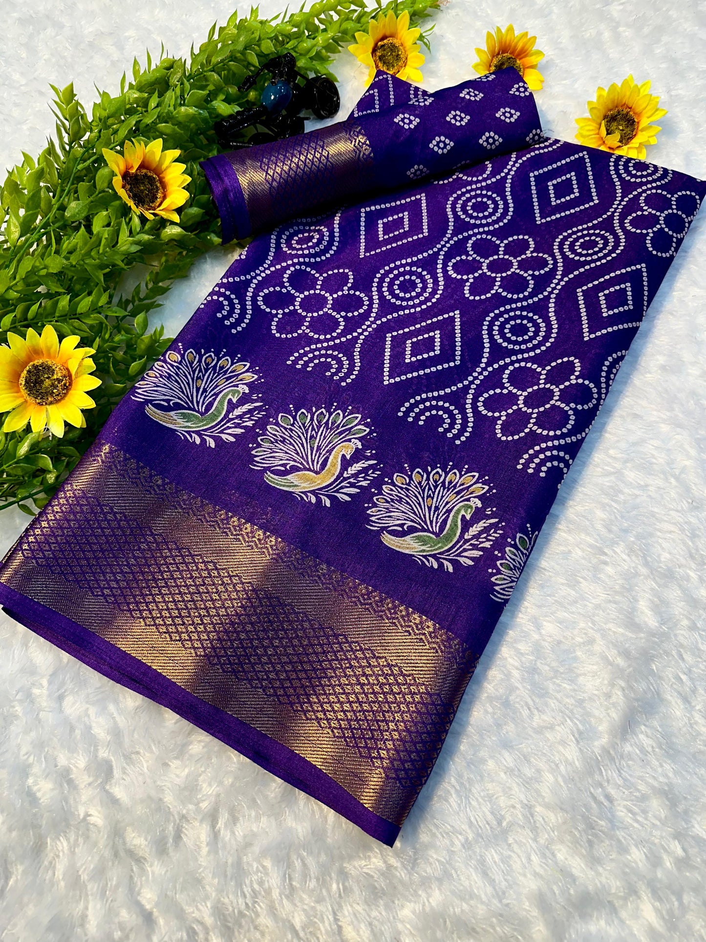 Kayatri New Premium Pure Dola Silk Saree with Original Jacquard Border & Running Blouse