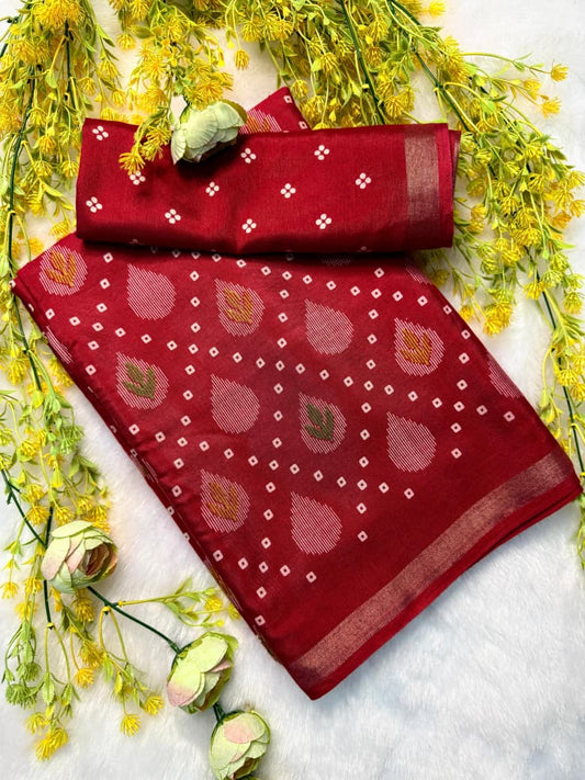 Kayatri New Premium Cotton Pen Kalamkari Saree with Zari Weaving Hamsa Borders