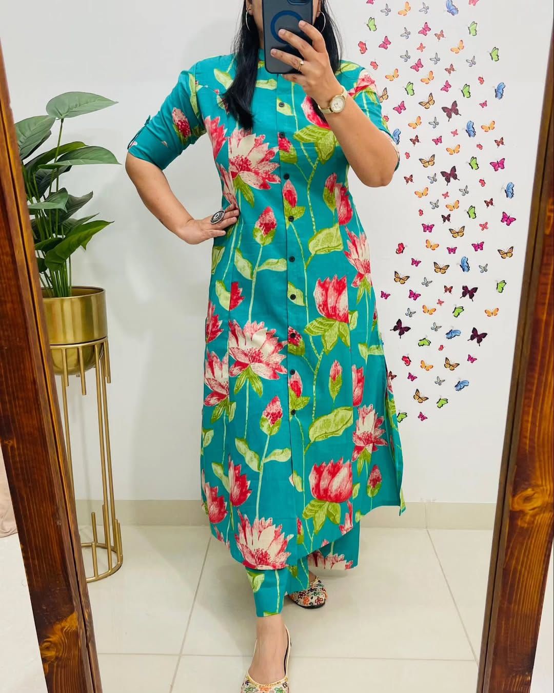 Kayatri New Designer Rayon Cotton Co-ords with Ankle-Length Pant