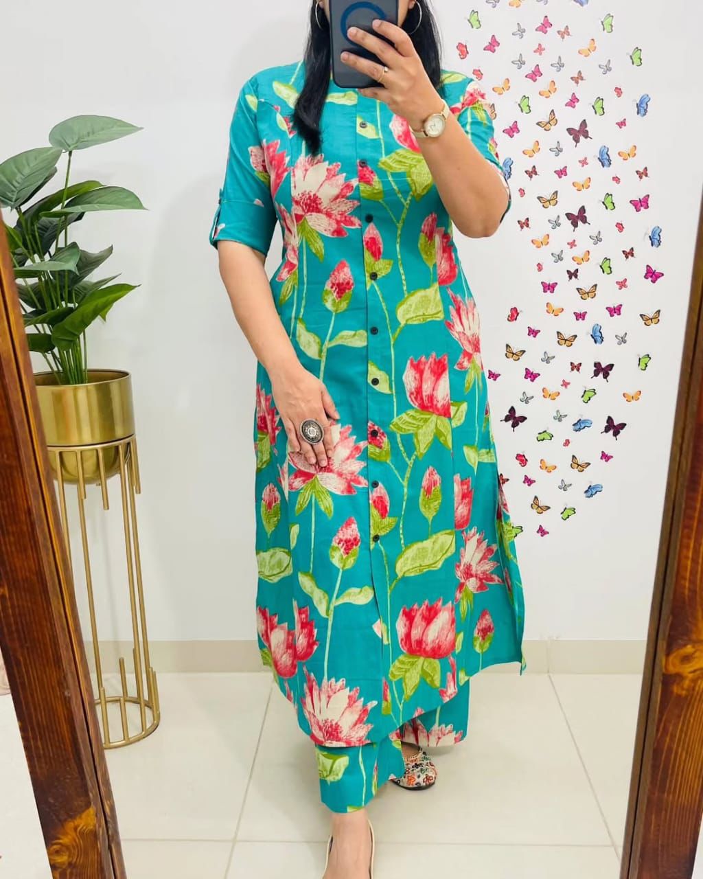 Kayatri New Designer Rayon Cotton Co-ords with Ankle-Length Pant