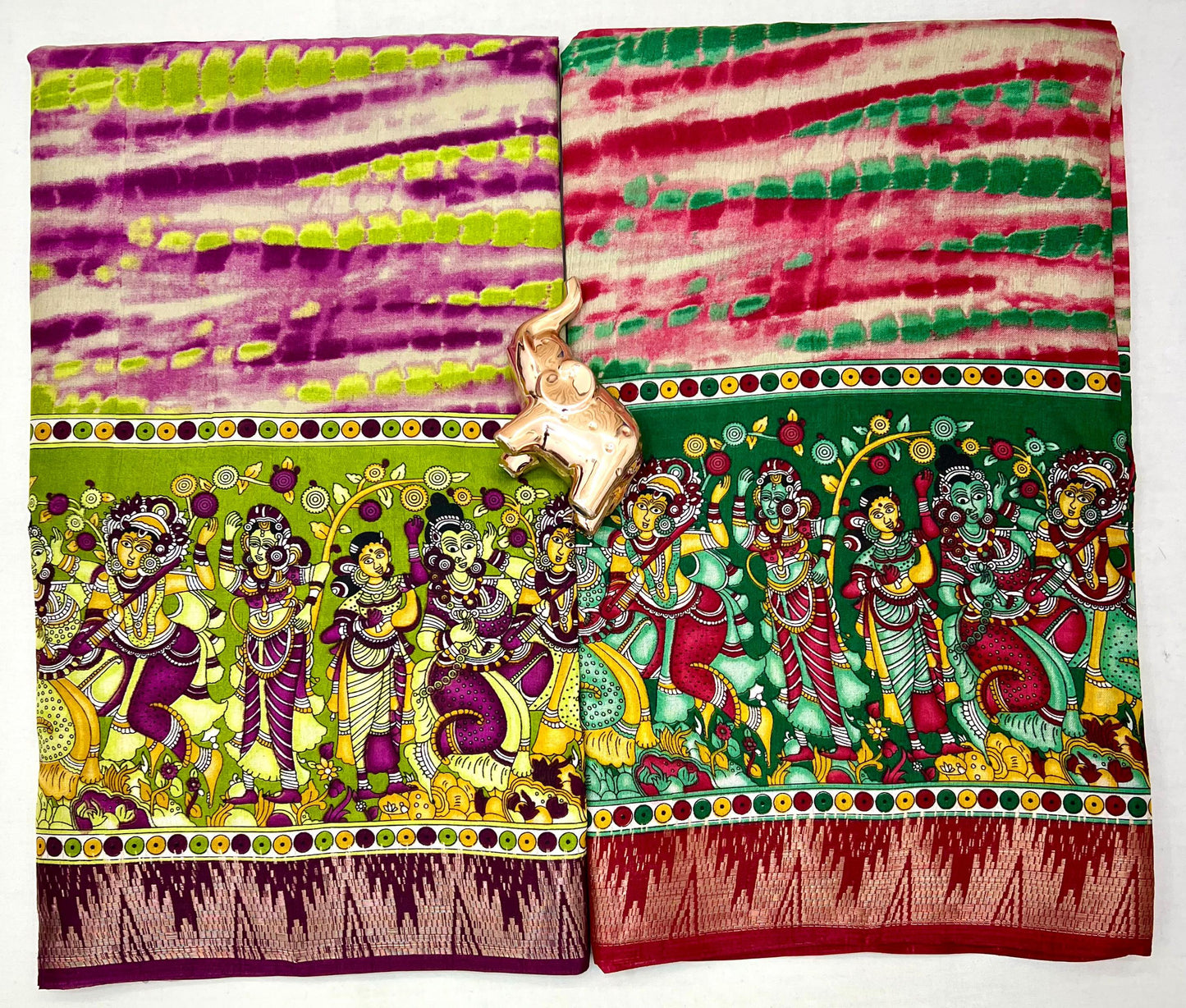 Kayatri New Soft Mulmul Cotton Silk Saree with Pichwai Concept & Pen Kalamkari Pallu