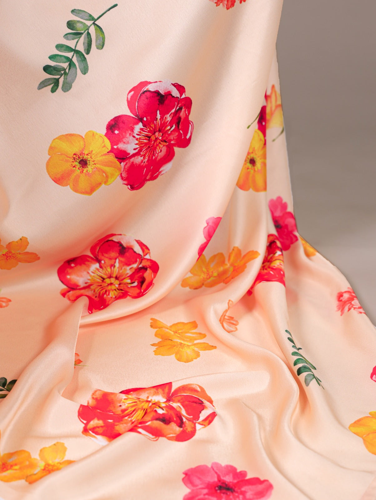 Kayatri New Elegant Satin Silk Printed Saree with Moonga Silk Hotfix Blouse