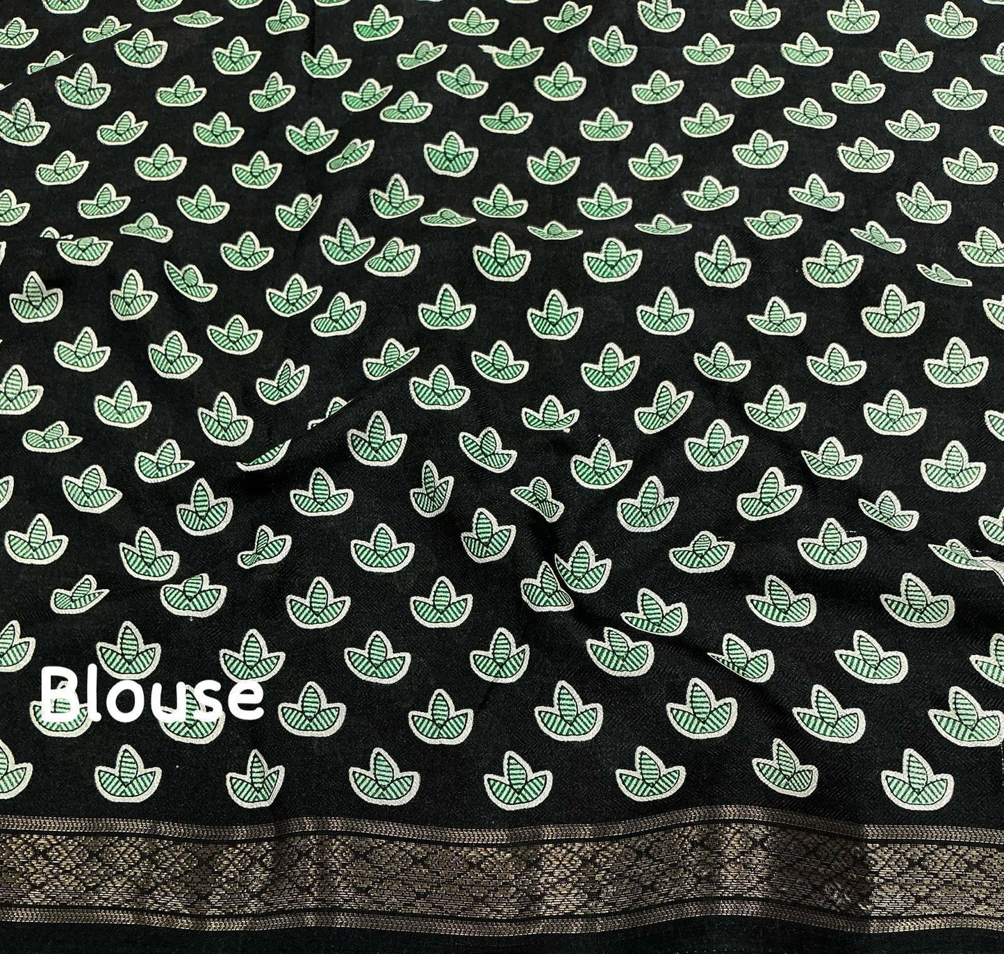 Kayatri New Cotton Crepe Saree with Fancy Prints & Zari Pattu Border