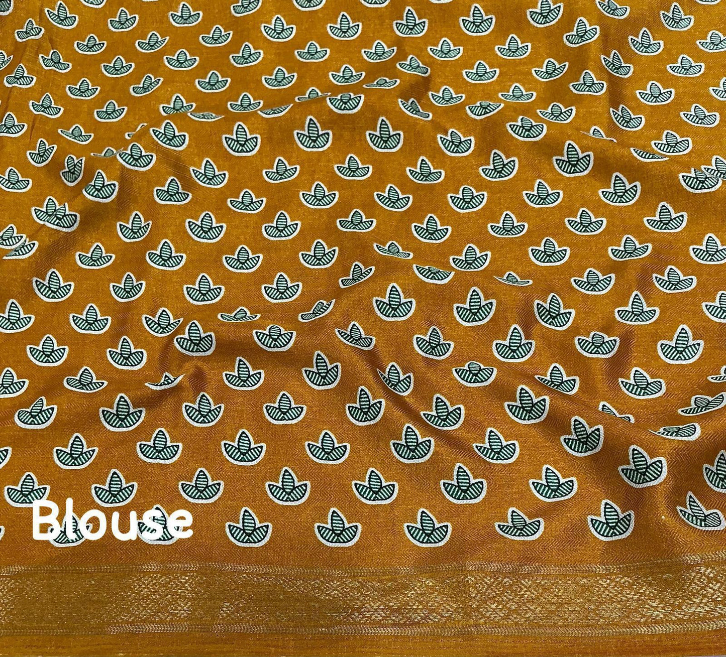 Kayatri New Cotton Crepe Saree with Fancy Prints & Zari Pattu Border