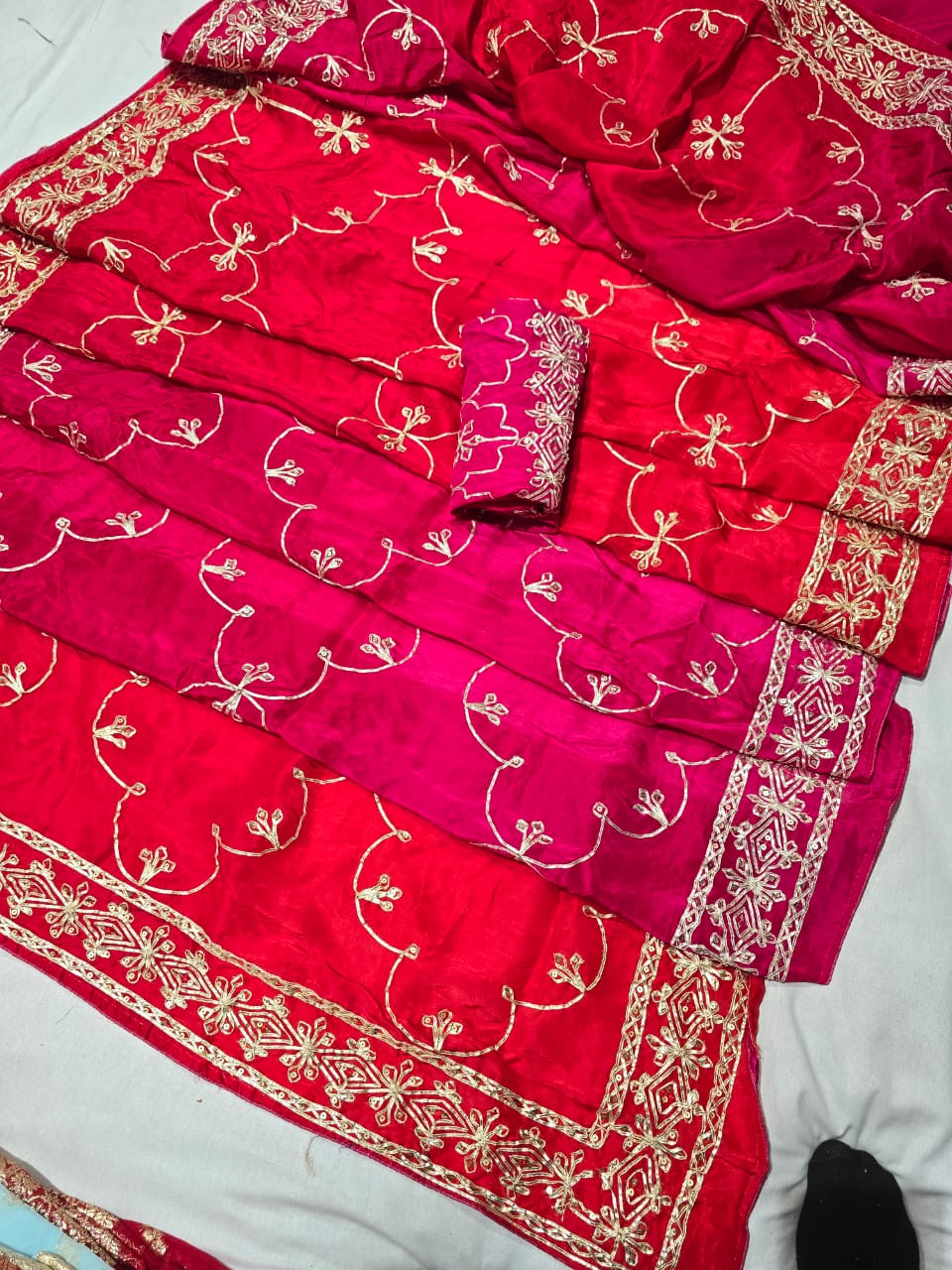 Kayatri New Premium Uppada Silk Saree with Rose Zari Weaving Ready to Dispatch