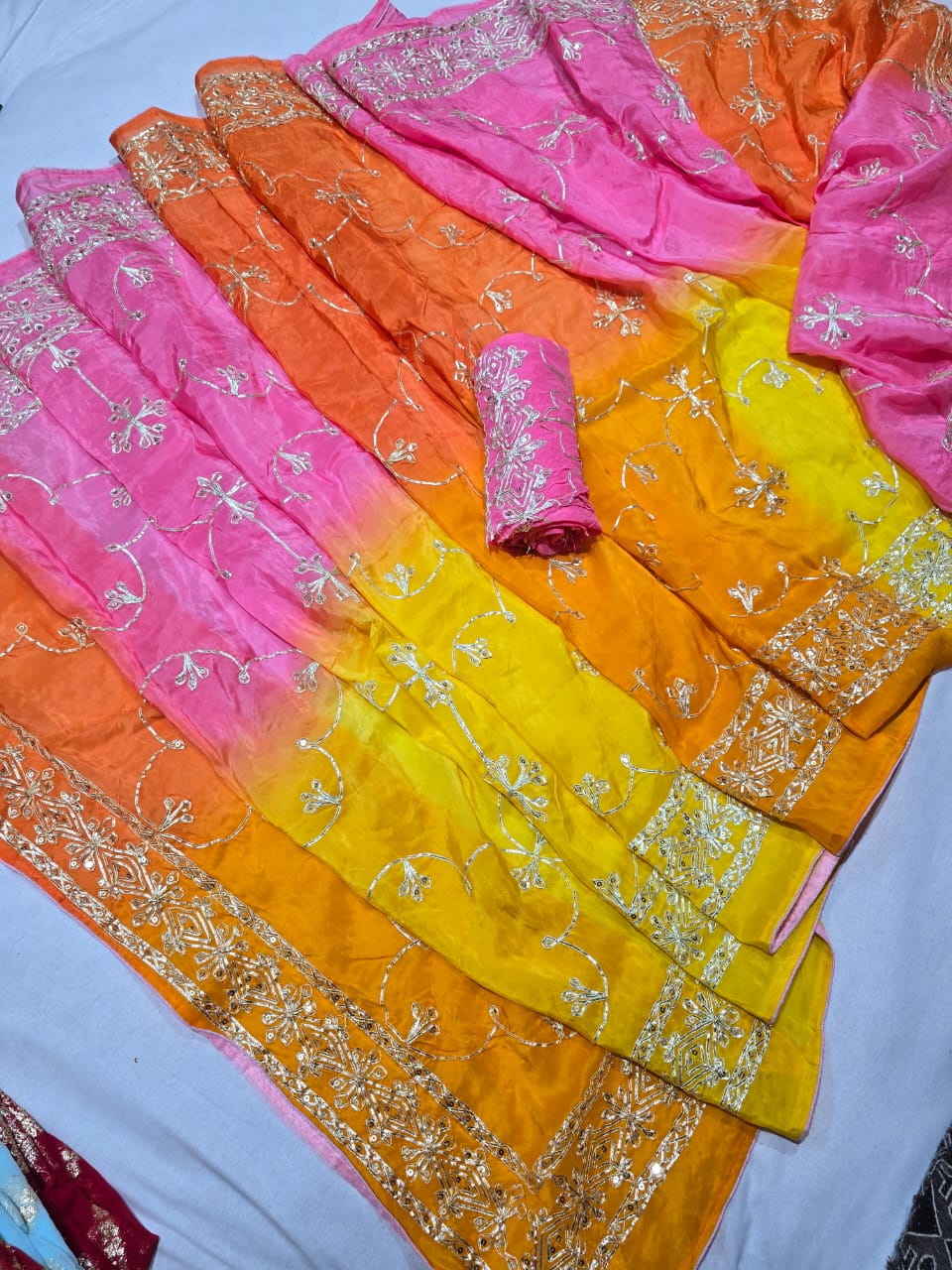 Kayatri New Premium Uppada Silk Saree with Rose Zari Weaving Ready to Dispatch