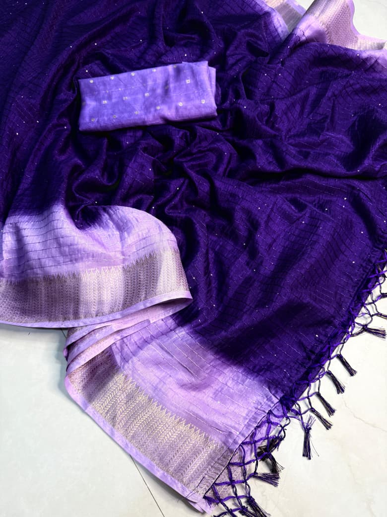 Kayatri New Premium Dola Siqvanc Silk Saree Ultra Soft & Lightweight Billet Exclusive