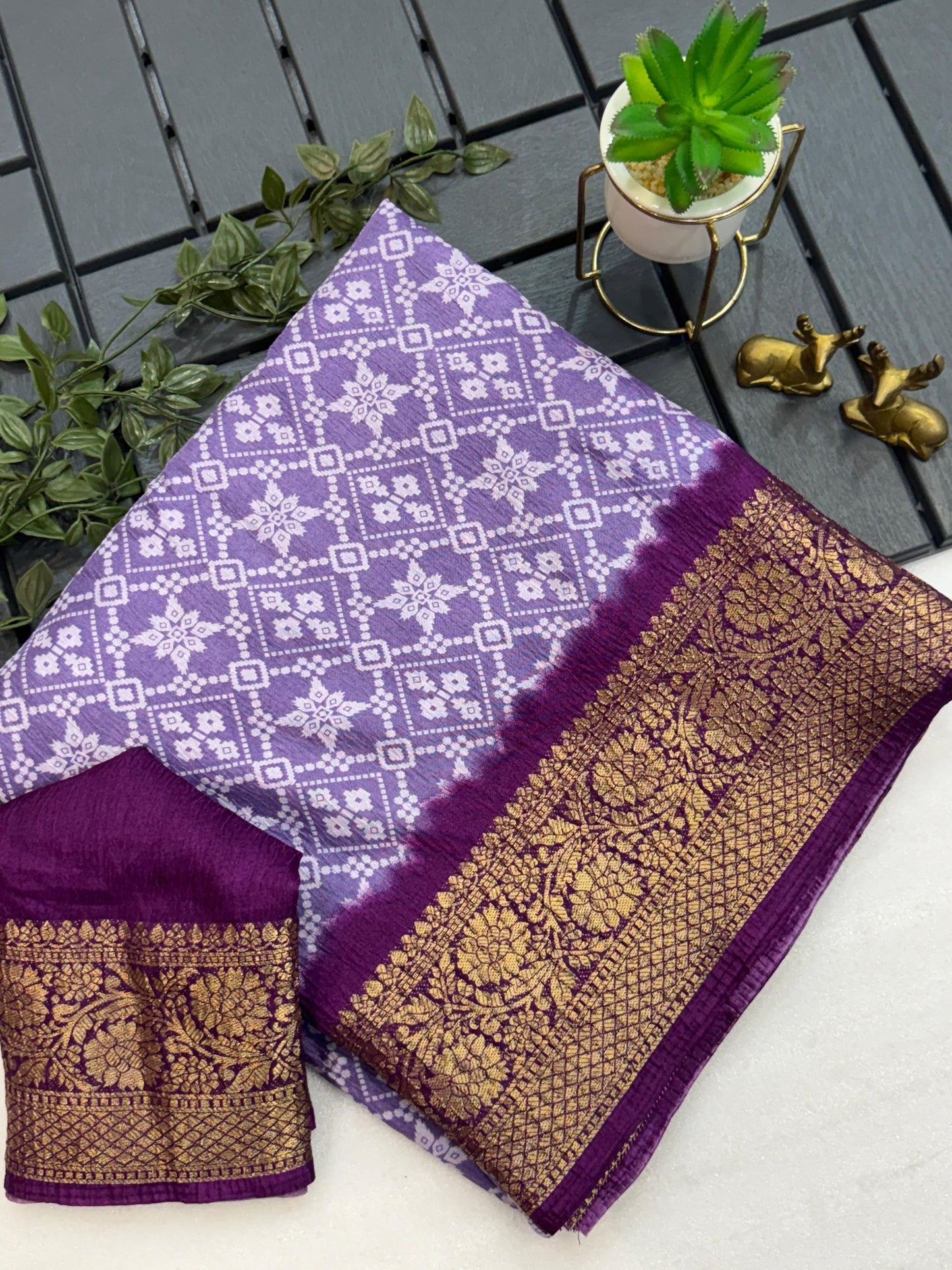 Kayatri New Traditional Chandramukhi Dola Silk Saree with Ikat Print and Elegant Jacquard Work