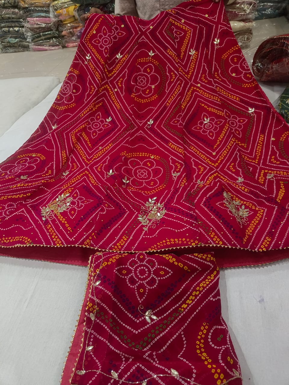 Kayatri New Elegant Pure Bhedej Lehenga with Fancy Katdana Stone Work