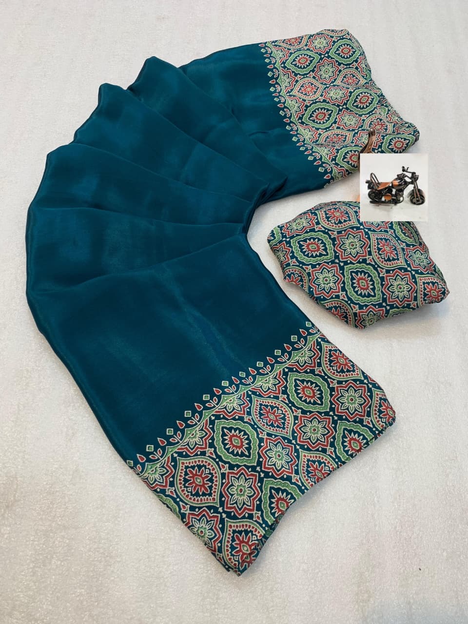 Kayatri New Super Ajrakh Saree in Pure Crepe Silk