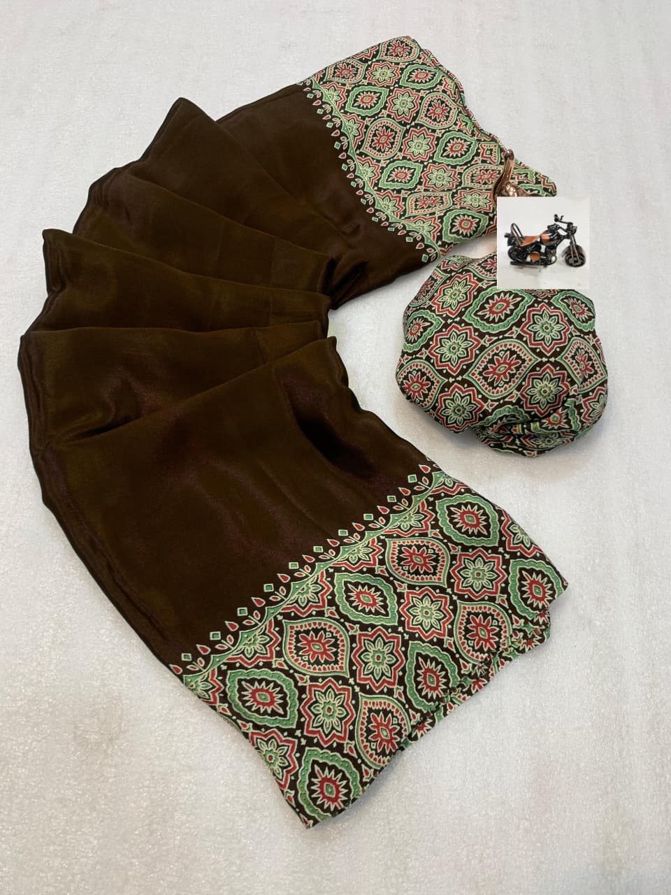 Kayatri New Super Ajrakh Saree in Pure Crepe Silk