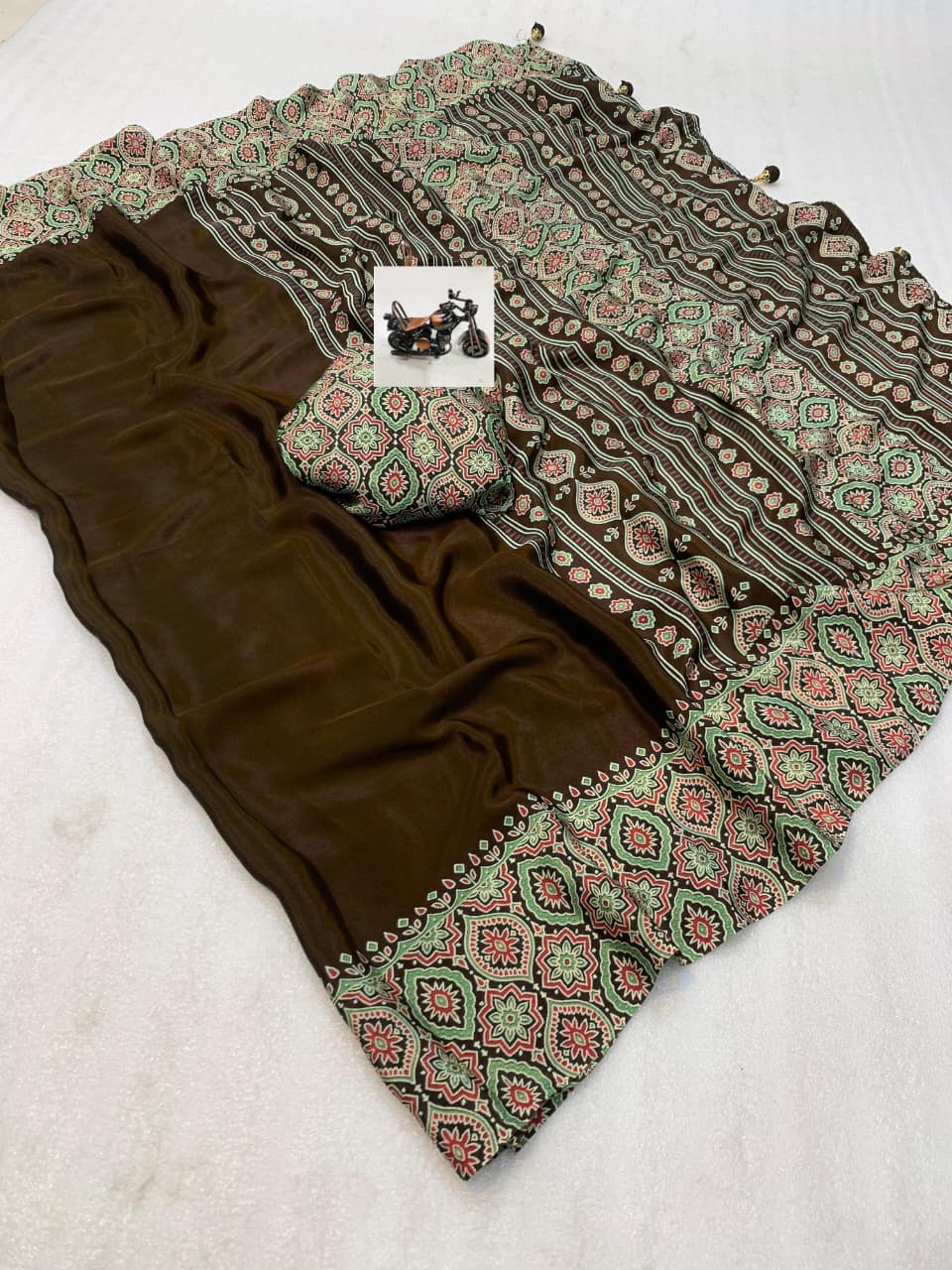 Kayatri New Super Ajrakh Saree in Pure Crepe Silk