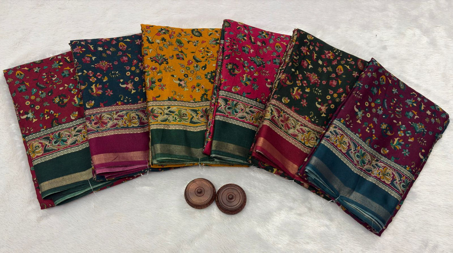 Kayatri New Traditional Mul Mul Cotton Saree Soft Airy Comfortable Wear