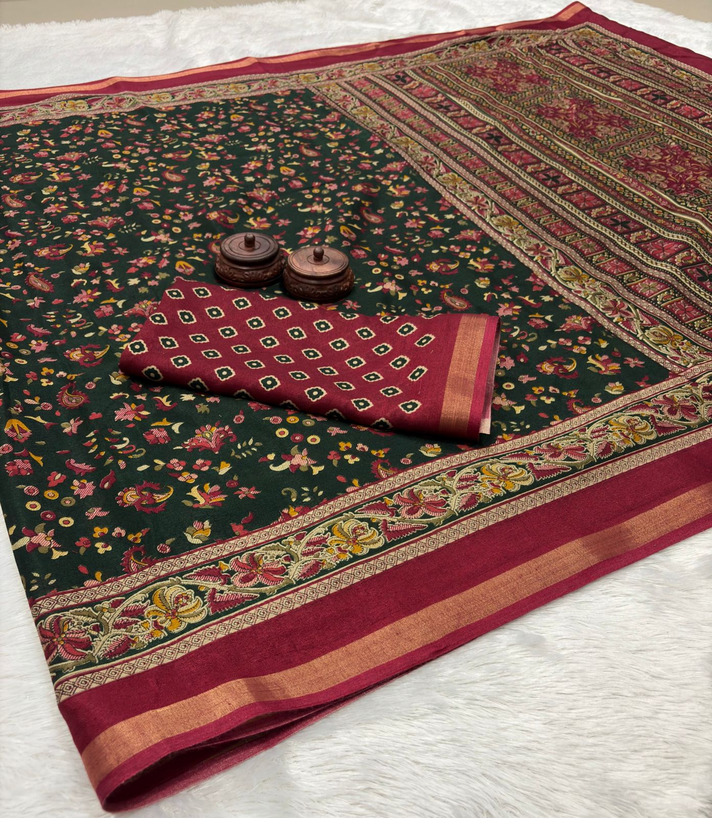 Kayatri New Traditional Mul Mul Cotton Saree Soft Airy Comfortable Wear