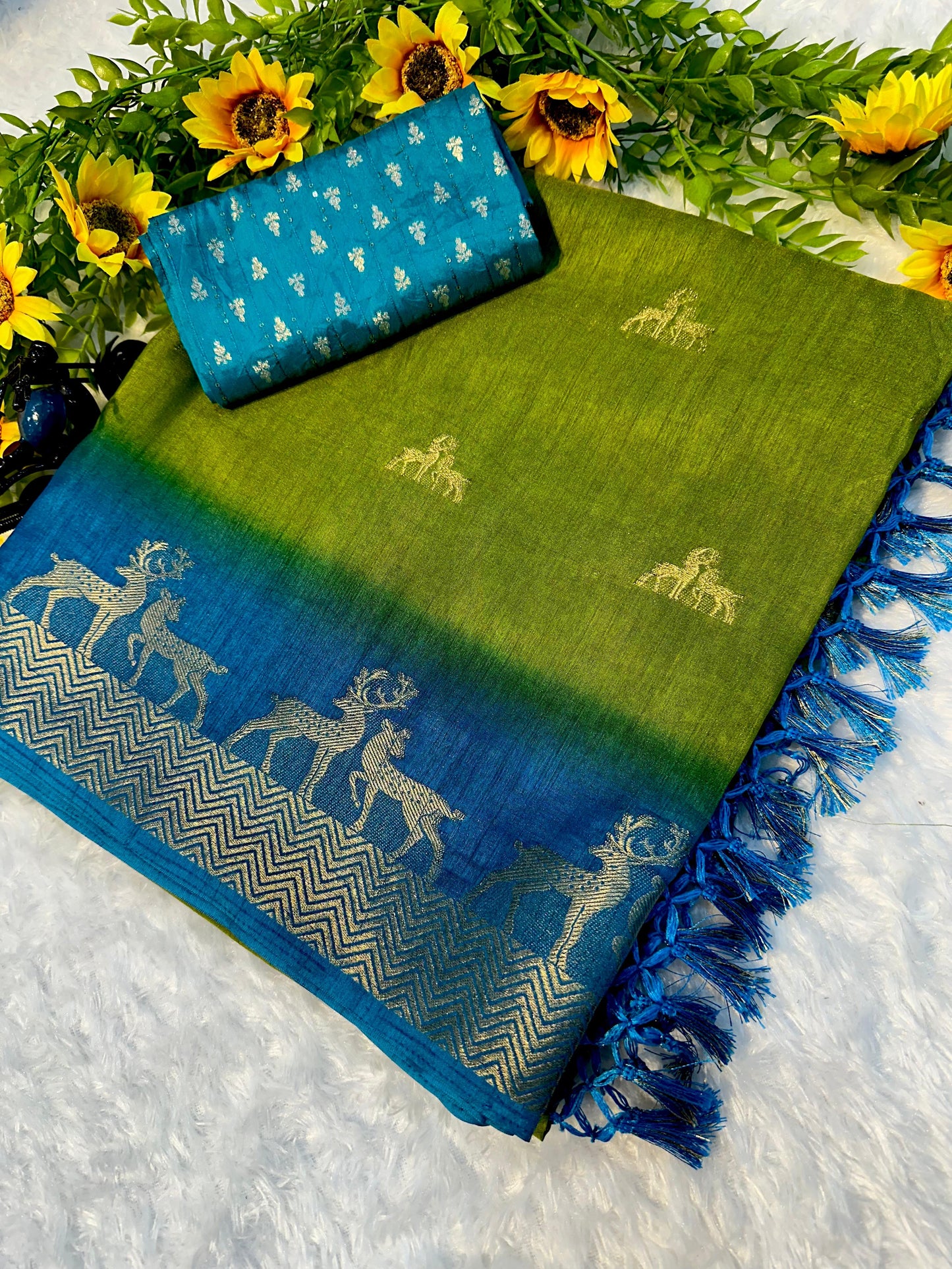 Kayatri New Premium Heavy Mysore Silk Saree with Weaving Design Stylish Tassel Finish
