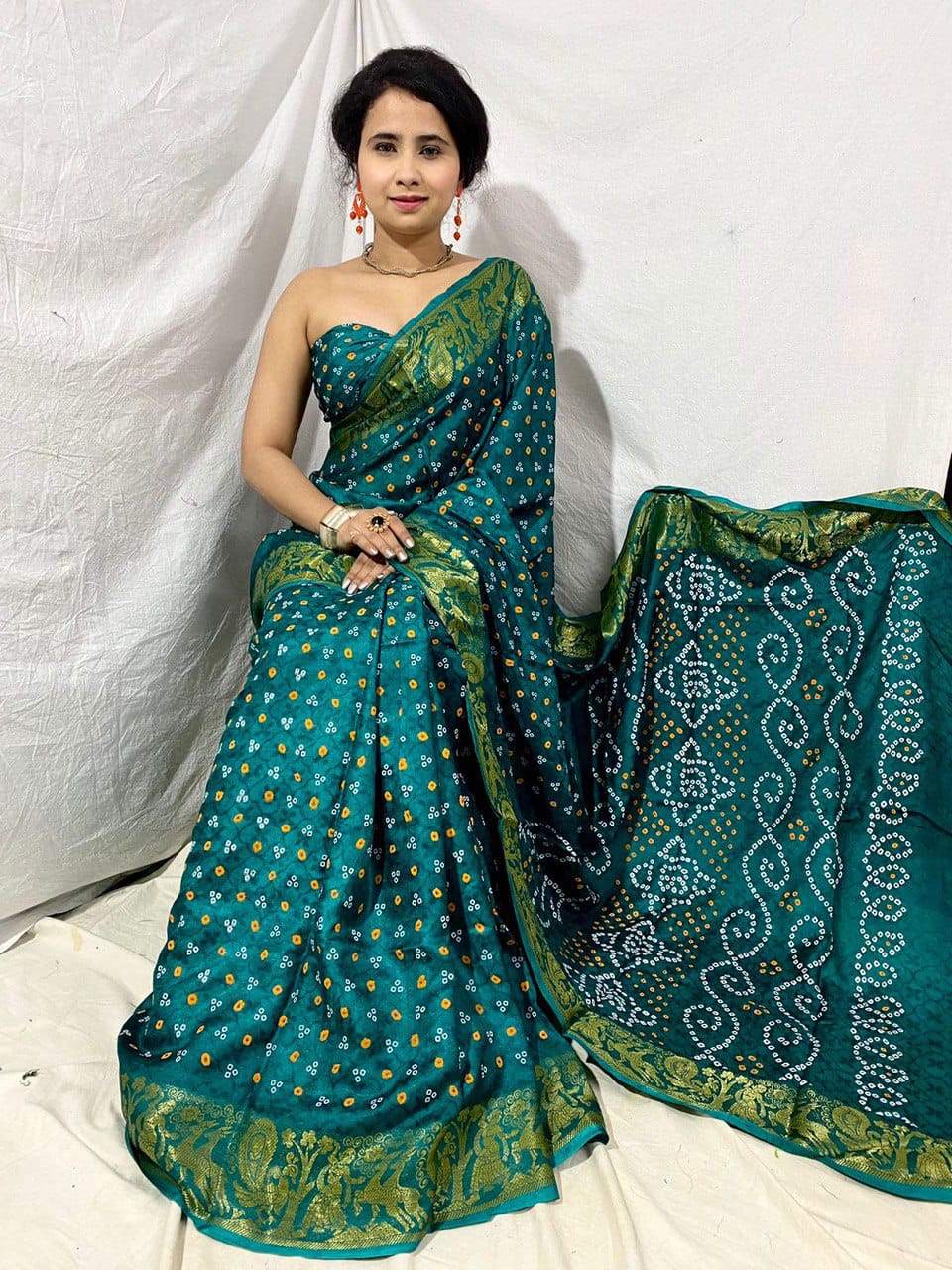 Kayatri New Elegant Art Silk Saree Featuring Traditional Block Print Work