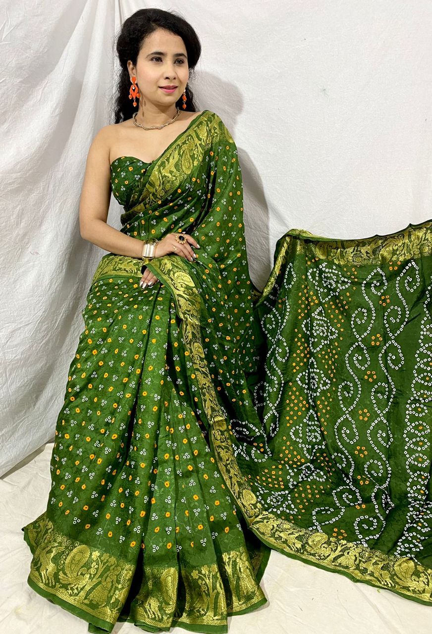 Kayatri New Elegant Art Silk Saree Featuring Traditional Block Print Work