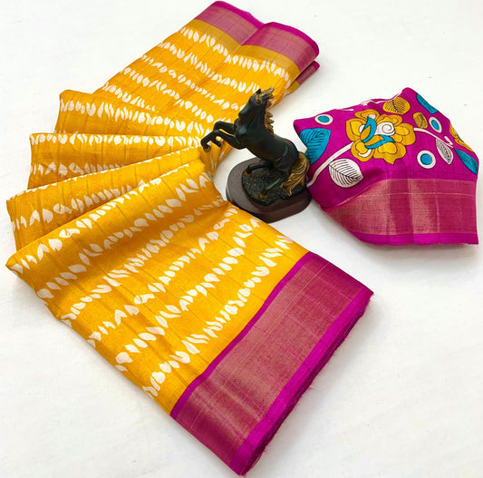 Kayatri New Traditional Cotton Silk Saree with Elegant Zari Border