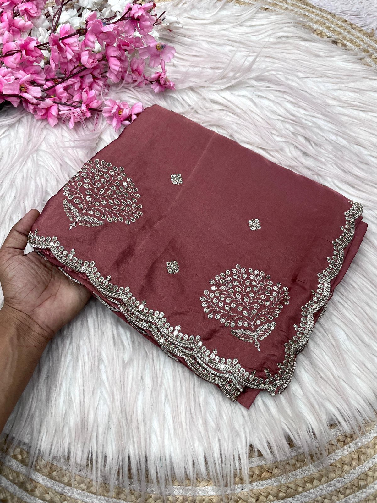 Kayatri New Designer Carpe Silk Saree with Rich Embroidery and Zari Highlights