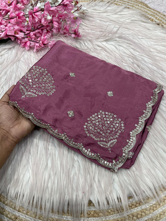 Kayatri New Designer Carpe Silk Saree with Rich Embroidery and Zari Highlights