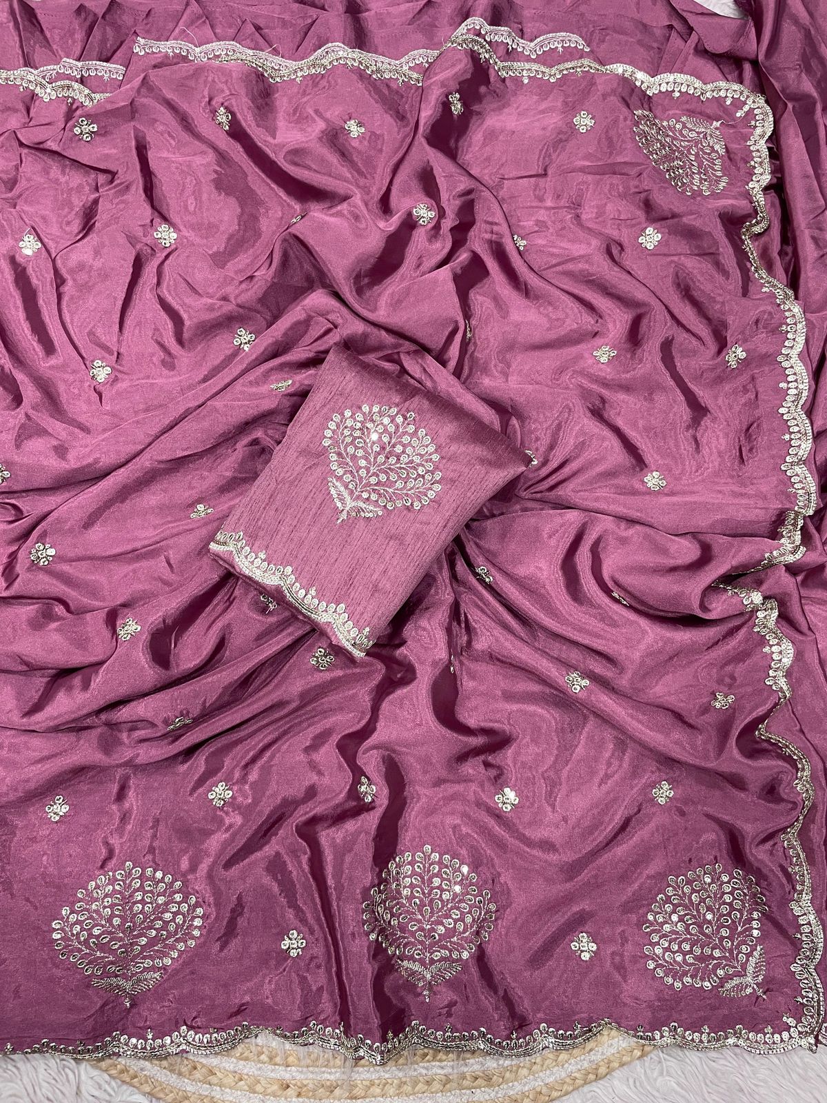 Kayatri New Designer Carpe Silk Saree with Rich Embroidery and Zari Highlights