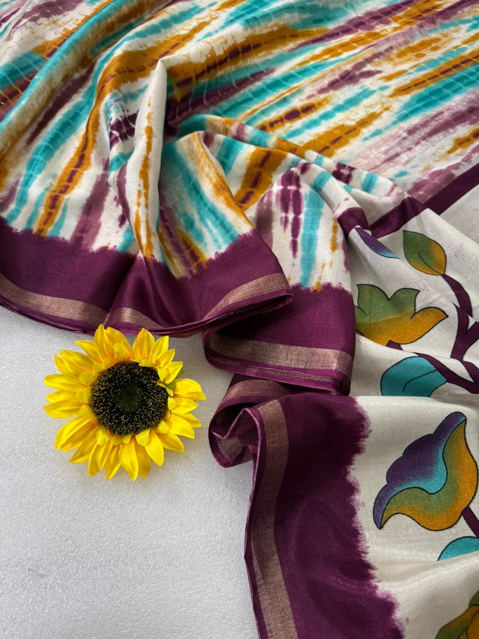 Kayatri New Traditional Leheriya Bandhani Ekkat Saree with Super Patola Pallu