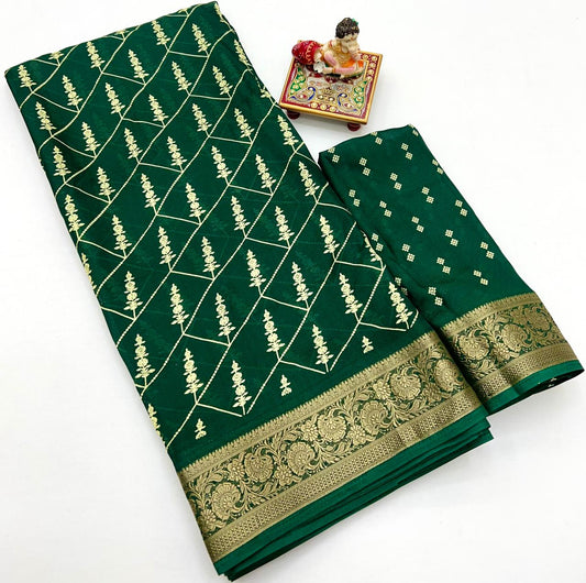 Kayatri New Premium Wedding Collection Pure Moss Mellow Georgette Saree