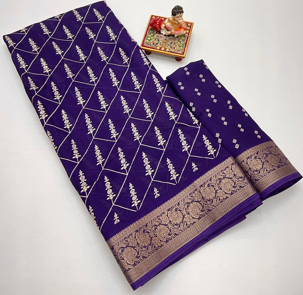 Kayatri New Premium Wedding Collection Pure Moss Mellow Georgette Saree