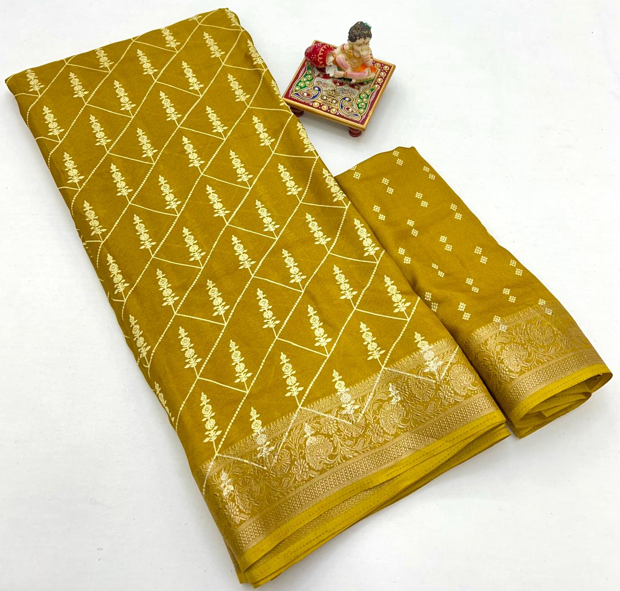 Kayatri New Premium Wedding Collection Pure Moss Mellow Georgette Saree