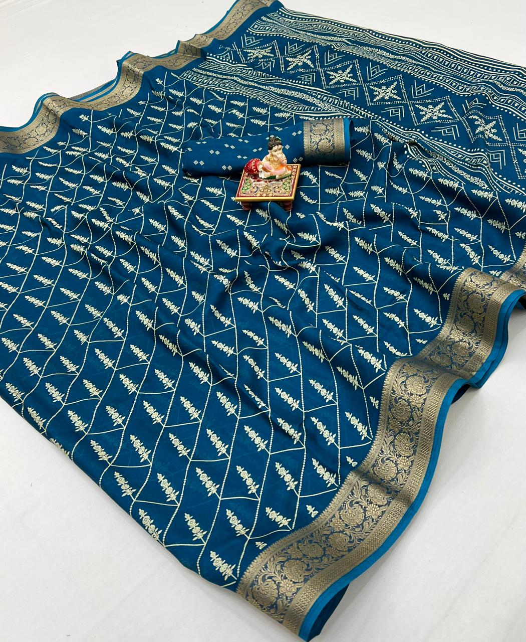 Kayatri New Premium Wedding Collection Pure Moss Mellow Georgette Saree