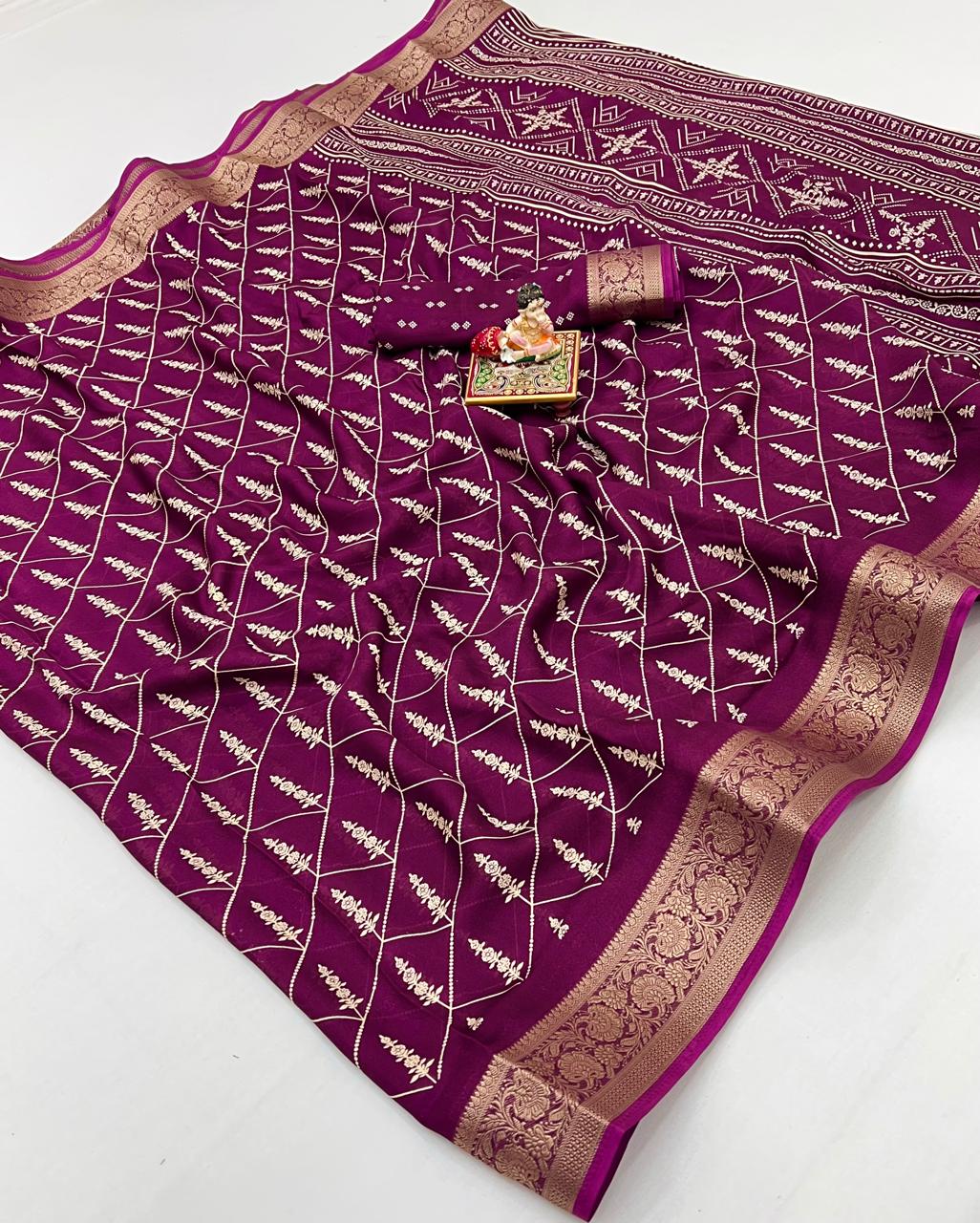 Kayatri New Premium Wedding Collection Pure Moss Mellow Georgette Saree