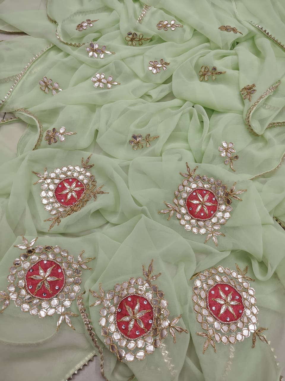 Kayatri New Elegant Gota Patti Georgette Saree Festive Wedding Collection