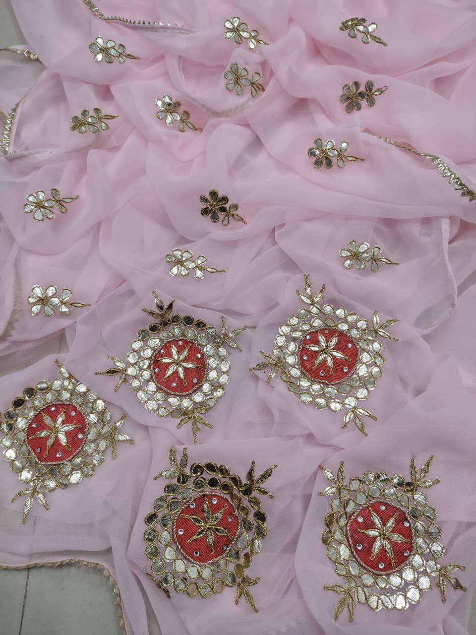 Kayatri New Elegant Gota Patti Georgette Saree Festive Wedding Collection