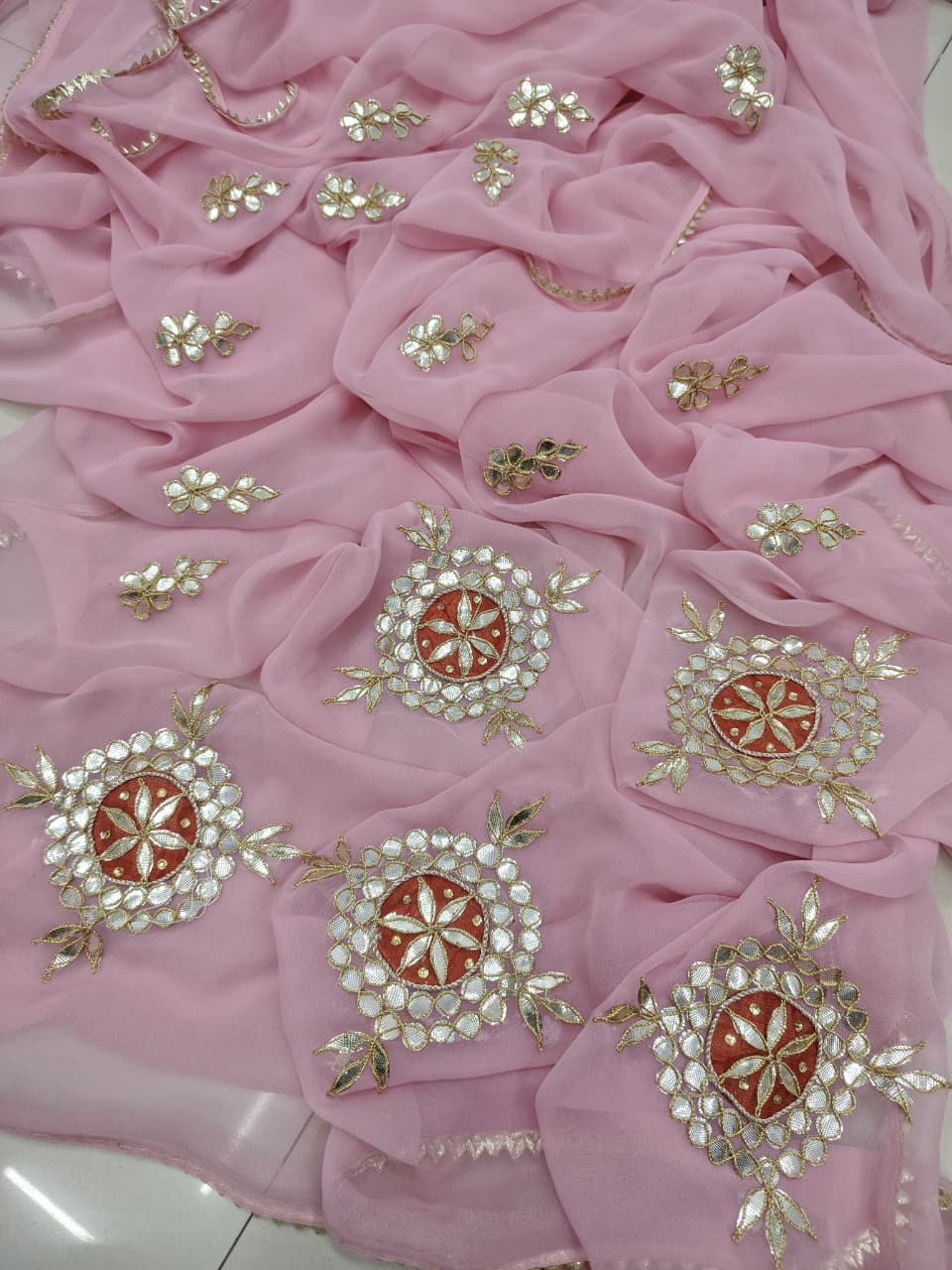 Kayatri New Elegant Gota Patti Georgette Saree Festive Wedding Collection