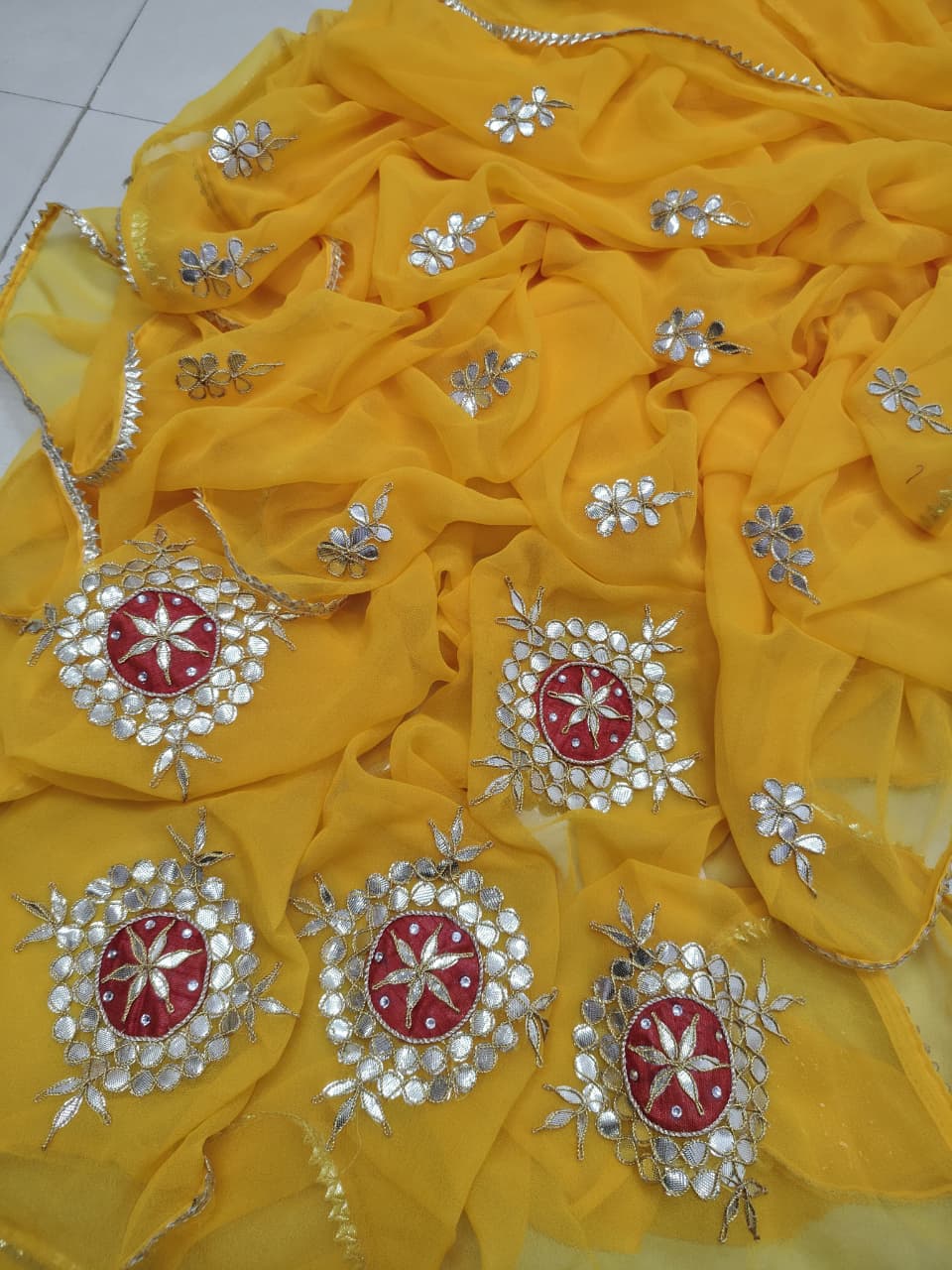 Kayatri New Elegant Gota Patti Georgette Saree Festive Wedding Collection