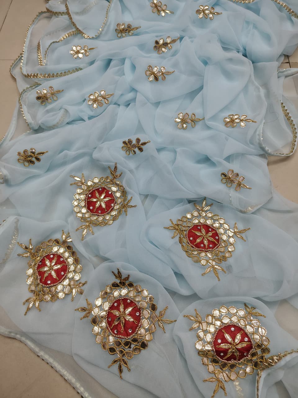 Kayatri New Elegant Gota Patti Georgette Saree Festive Wedding Collection