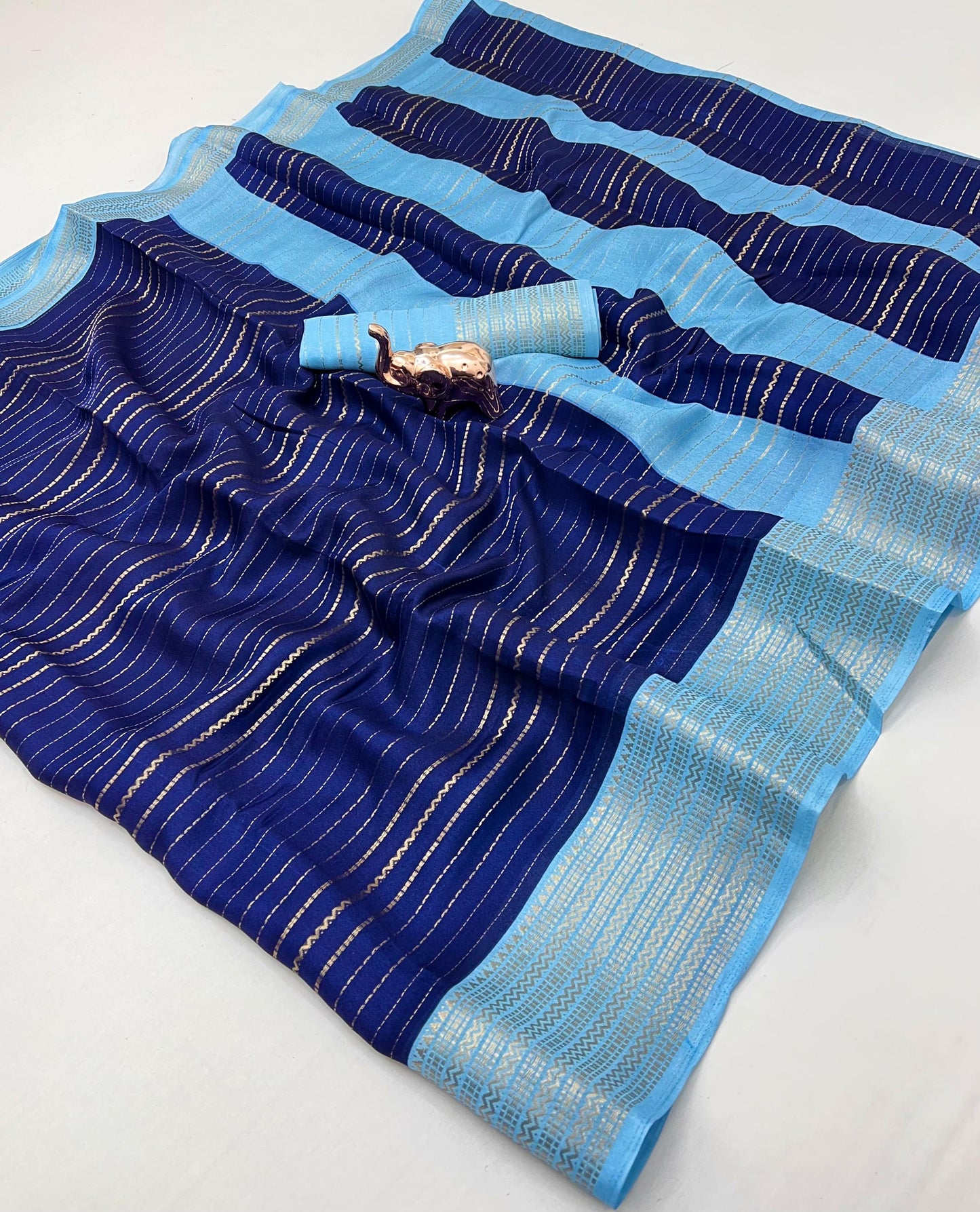 Kayatri New Premium Marshmallow Saree with Contrast Lining Blouse
