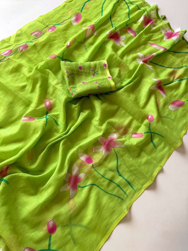 Kayatri New Soft Linen Designer Saree with Digital Print