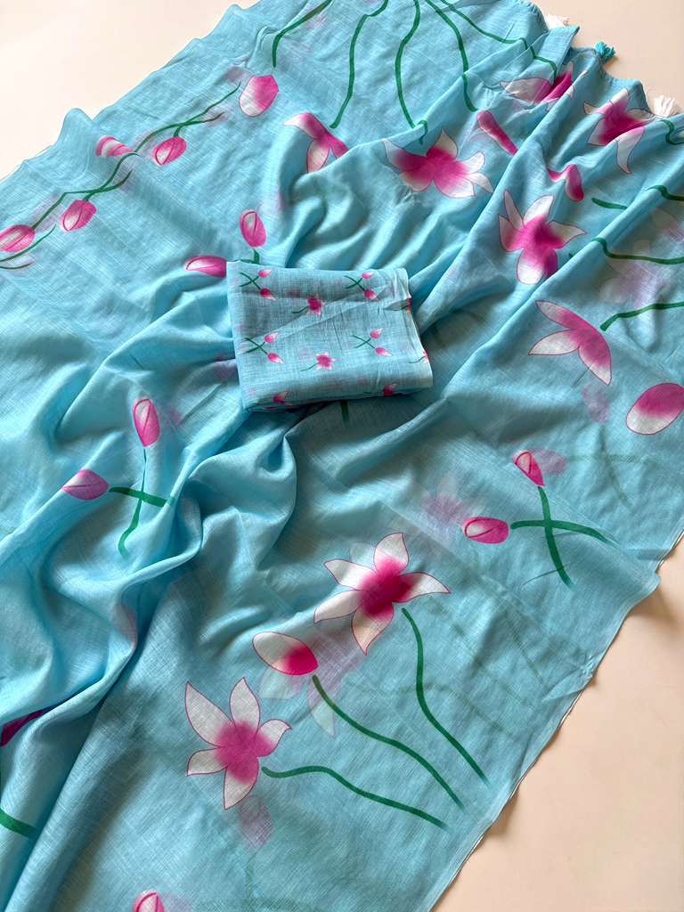 Kayatri New Soft Linen Designer Saree with Digital Print