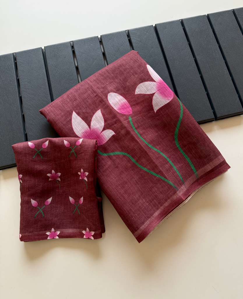 Kayatri New Soft Linen Designer Saree with Digital Print