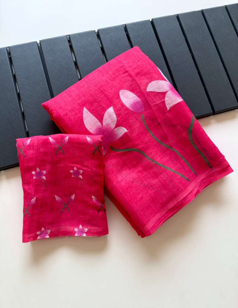 Kayatri New Soft Linen Designer Saree with Digital Print