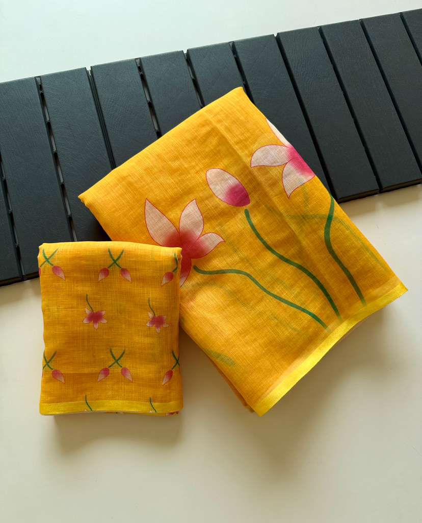 Kayatri New Soft Linen Designer Saree with Digital Print