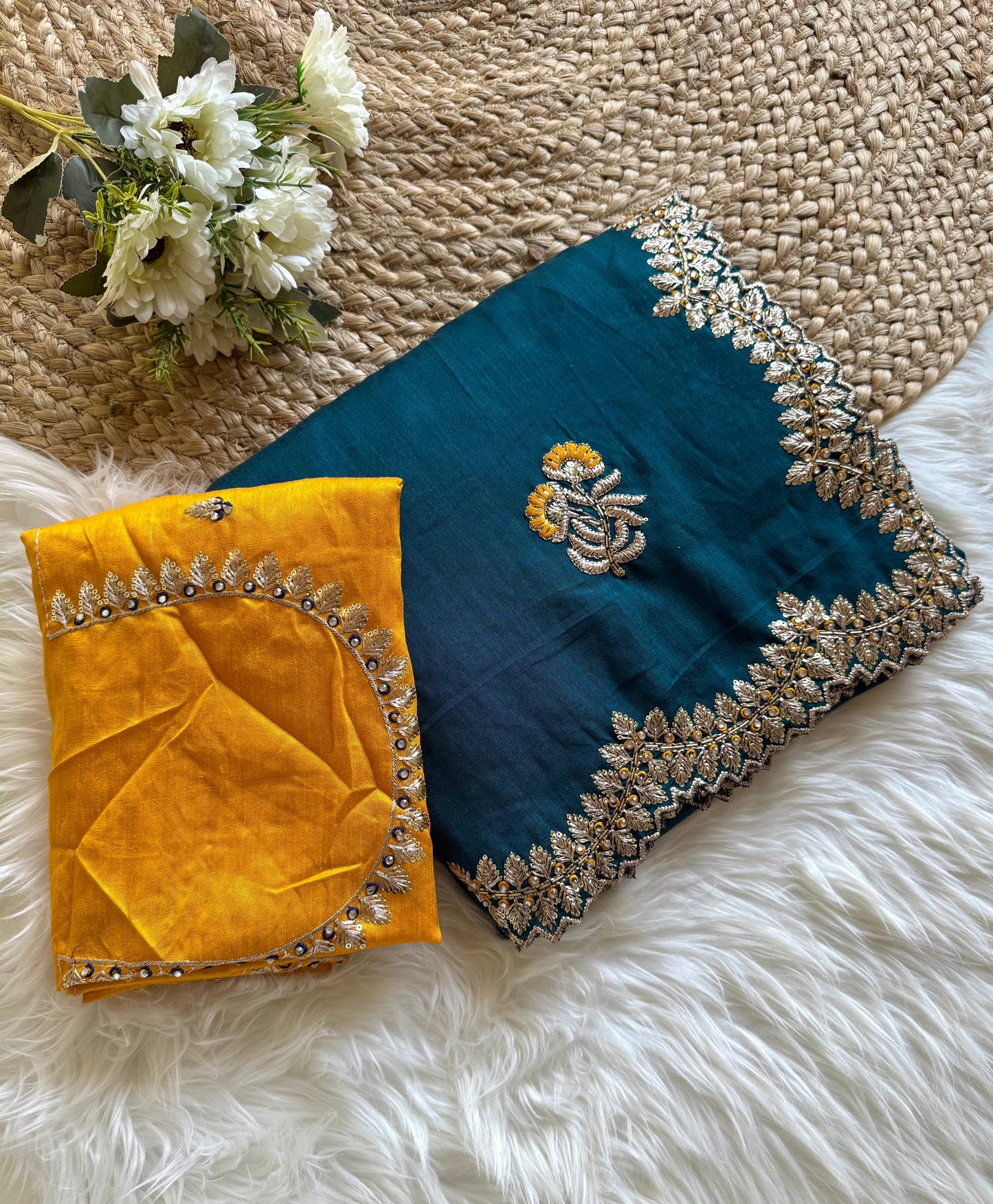 Kayatri New  Stunning Vichitra Silk Saree with Contrast Art Silk Embroidered Blouse