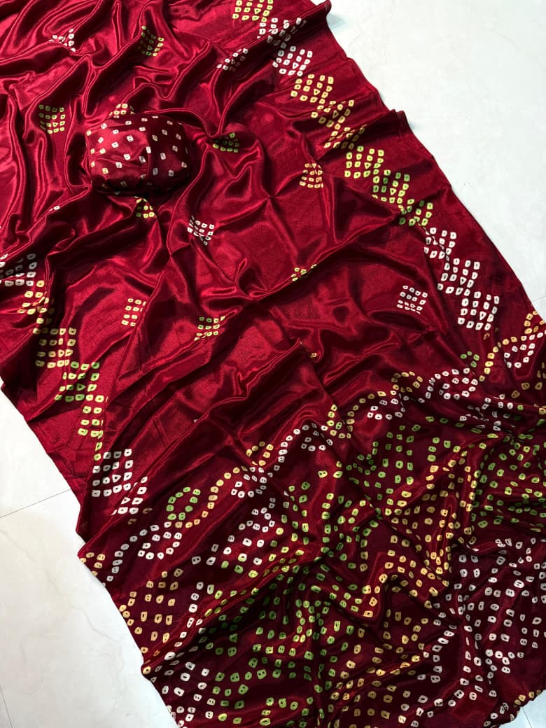 Kayatri  New  Designer Crepe Silk Saree with Ajrakh Detailing