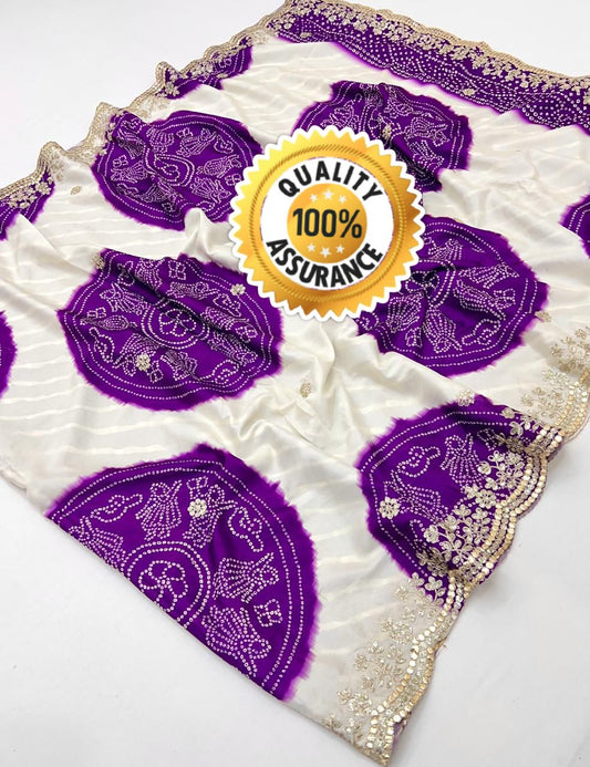 Kayatri New Premium Shiny Silk Saree with Full Foil Embroidery