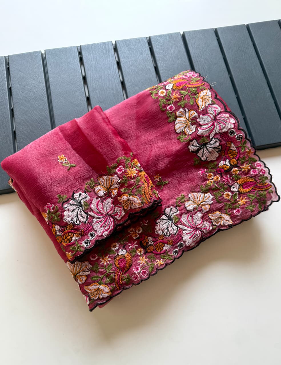 Kayatri New Designer Alexa Crush Saree with Heavy Embroidery Cutwork Border