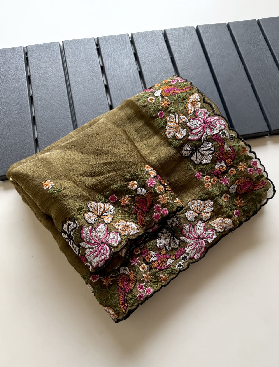 Kayatri New Designer Alexa Crush Saree with Heavy Embroidery Cutwork Border