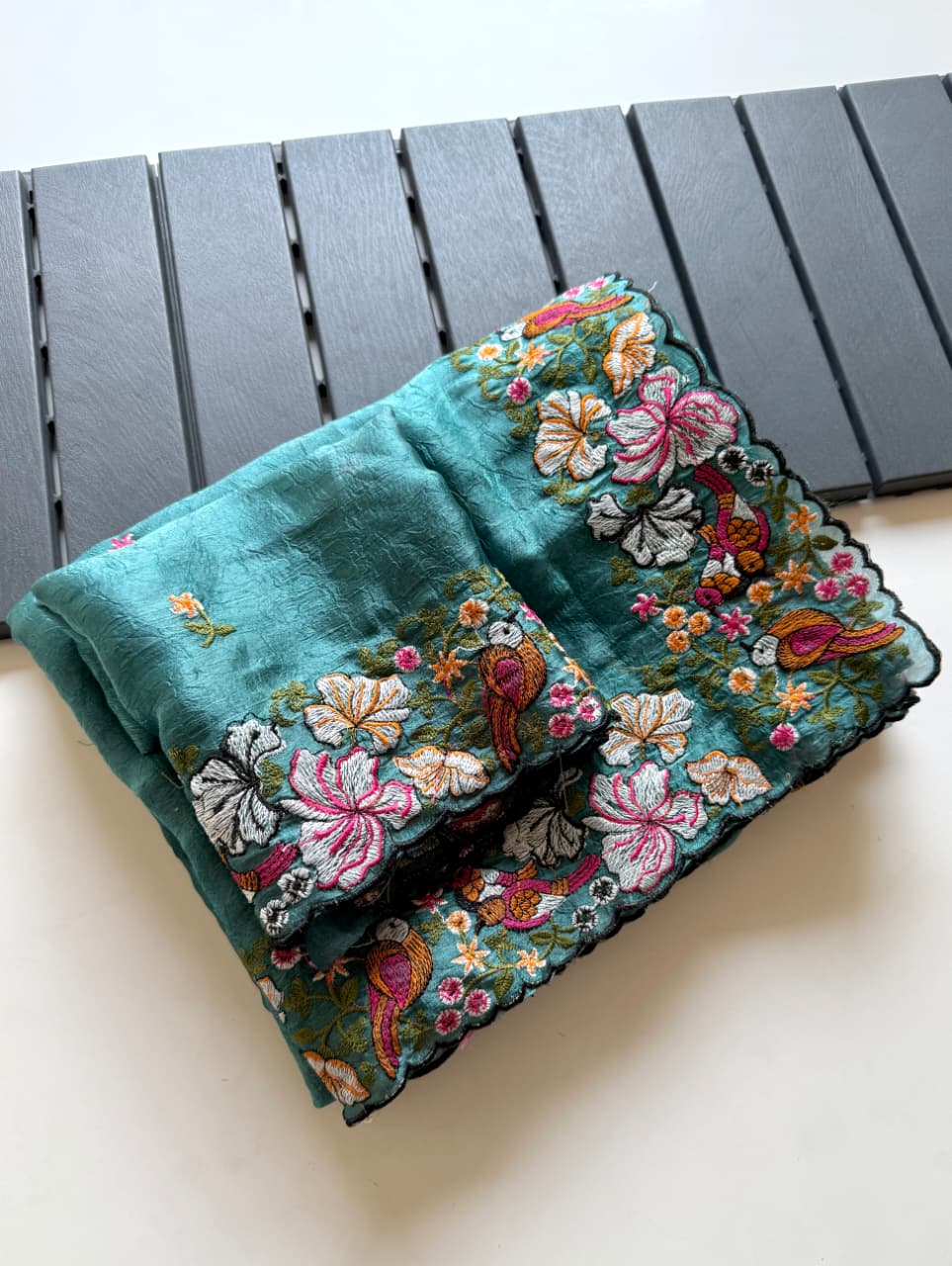 Kayatri New Designer Alexa Crush Saree with Heavy Embroidery Cutwork Border