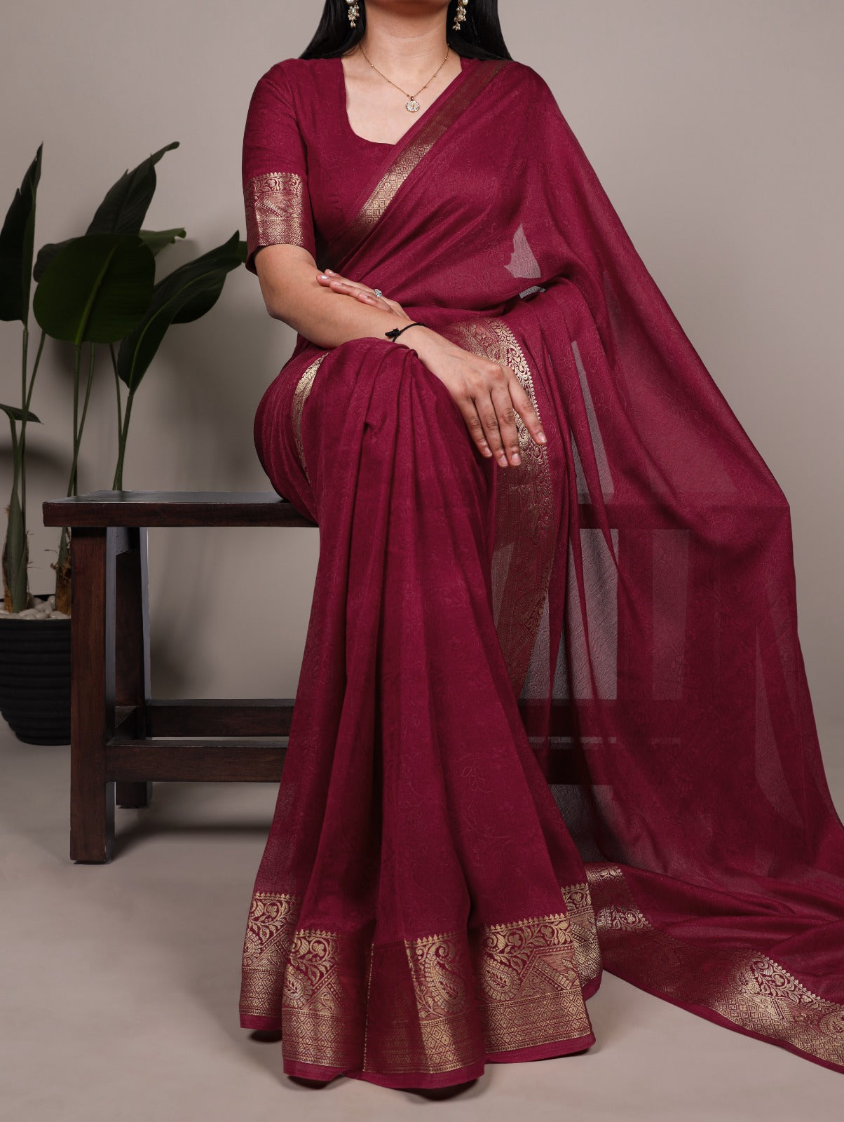 Kayatri New Premium Marsh Mello Saree with Traditional Zari Work